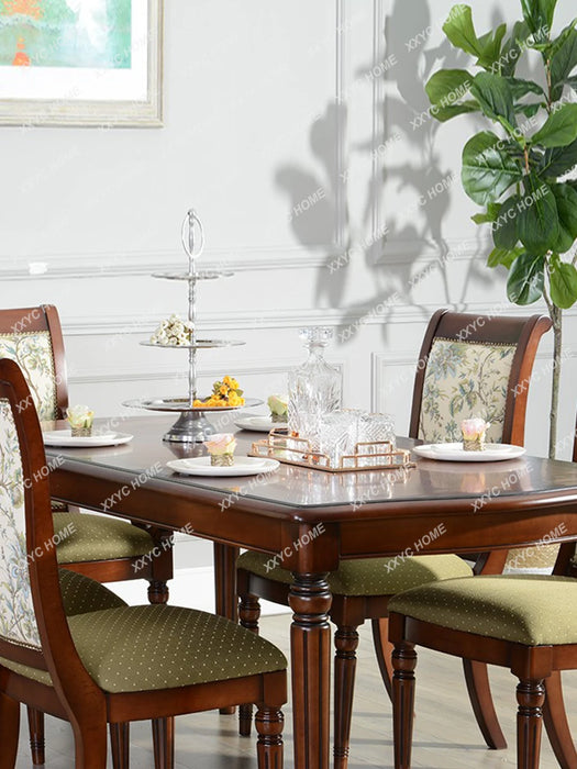 Solid Wood Dining Table Rectangular Retro Mori Style Home Oak High-End Furniture
