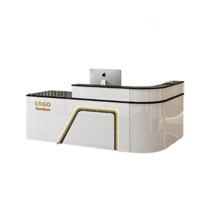 Small Reception Pulpit Office Desk Front White Pulpitos Hair Salon Shop Counter Bar Register Kassentisch Office Desk Furniture