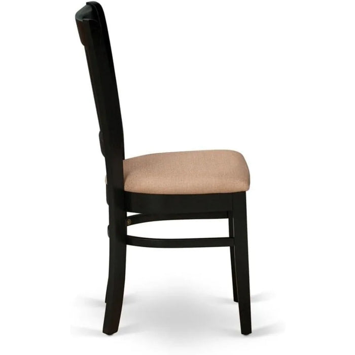 Dining Linen Fabric Upholstered Wood Chairs Set of 2freight Free Chair Room Furniture Home