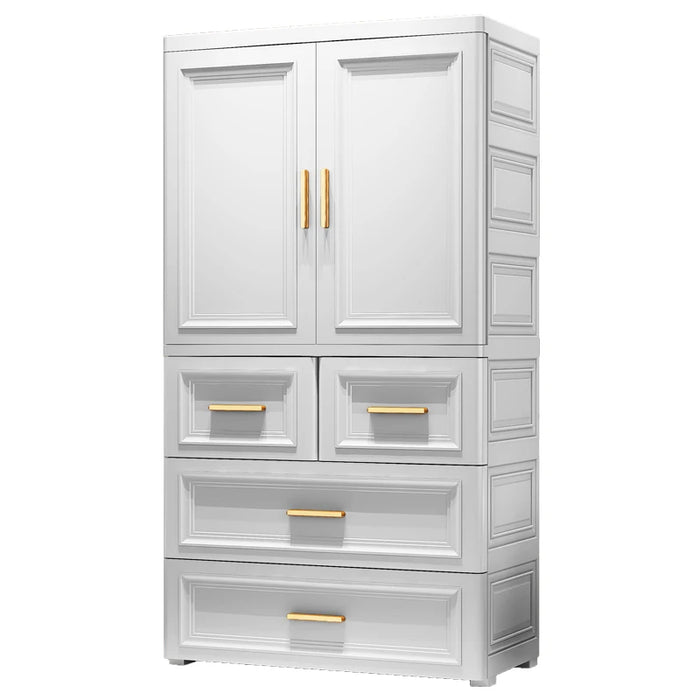 Wardrobe Clothes Organizer Home Organizer Plastic Cupboard Room Divider Mirror Cabinets Armoires De Salon Bedroom Furniture