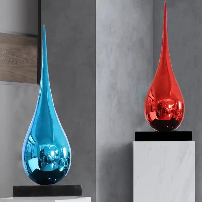 Water Droplet Sculpture Decor Abstract Art Statue Luxury Living Room Decoration Modern Home Accessories Interior Miniature Items