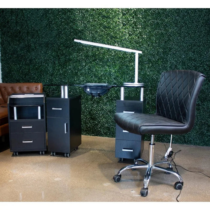 Manicure Table GLASS GLOW WHITE Salon Nail Table Salon Furniture & Equipment