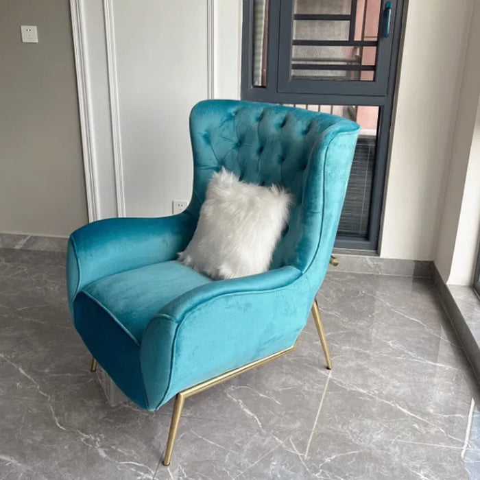 Industrial European Sofa Living Room Luxury Lounge Floor Designer Single Sofa Pink Armchair Lazy Canape Salon Bedroom Furniture