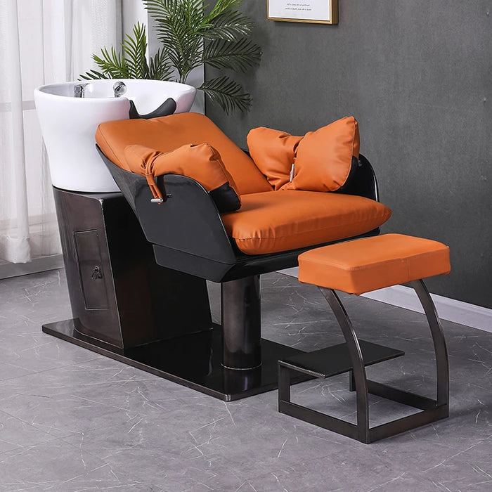 Luxury Head Spa Shampo Chair Ergonomics Shower Head Hair Wash Bed Massage Comfort Silla Peluqueria Salon Furniture MQ50SC