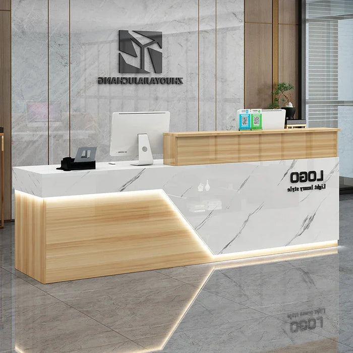 Cashier Office Reception Desk Front Counter Modern Simple Office Front Salon Reception Desk Hotel Comptoir Magasin Furniture