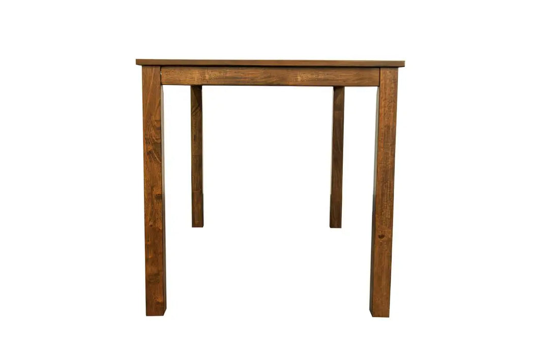 Dark Walnut Finish 5pc Dining Room Set Dining Table 4x Chairs Beige Fabric Chair Seat Kitchen Breakfast Dining room Furniture Ru