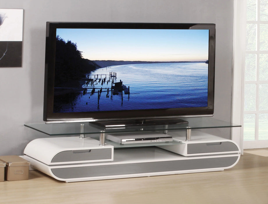 ACME Lainey TV Stand in White & Gray