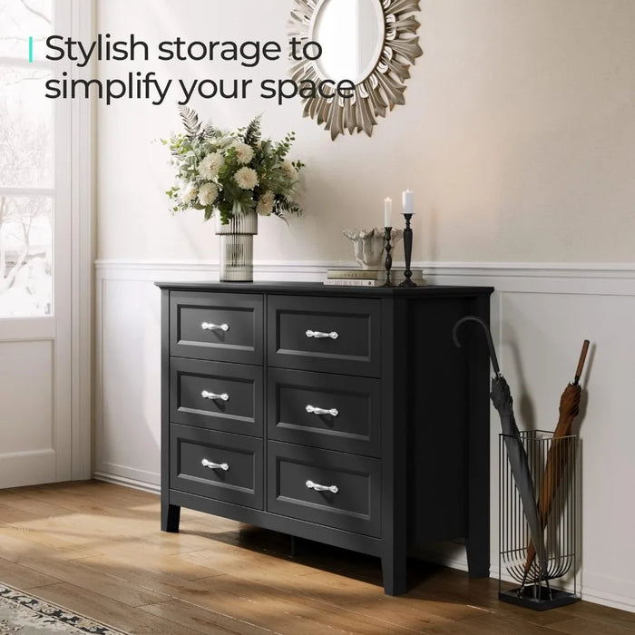 Dresser with 9 Drawers Dresser, Wide Chest of Drawers Wood Dresser, Double Dresser StorageBedroom, Living Room, Dresser