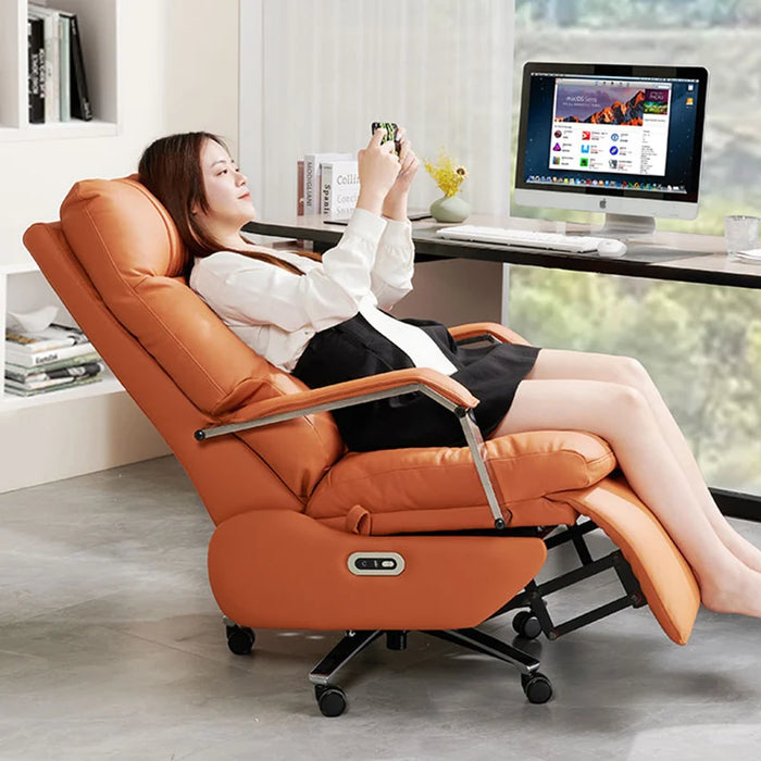 Adjustable Handle Neck Support Office Chair Modern Comfort Leather Professional Work Chair Schoolboy Silla Gamer Home Furniture