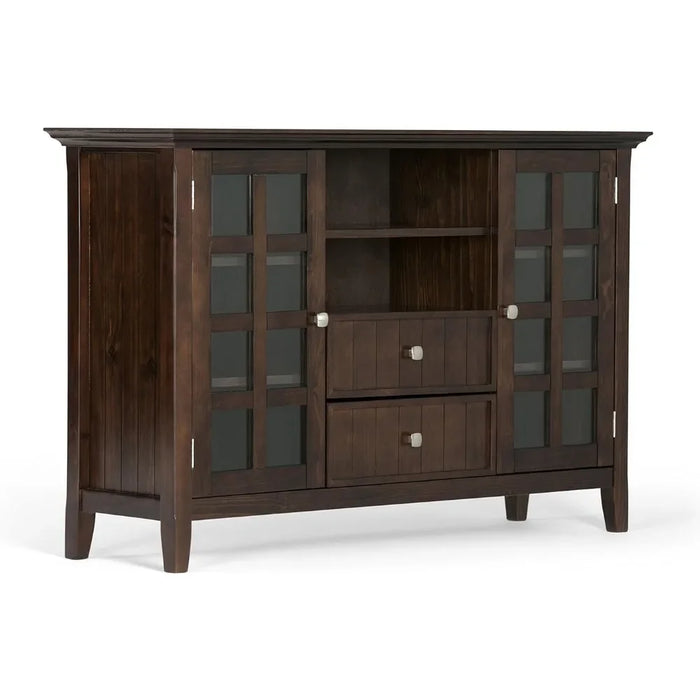 53 Inch Wide Rustic TV Media Stand in Tobacco Brown for TVs Up to 60 Inches Living Room Furniture for Tv Entertainment Center