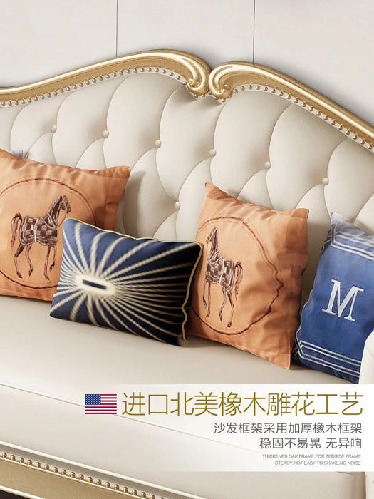 luxury French style designed well sell home living room furniture 7 seater wooden sofa set
