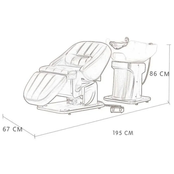 Japanese electric lift shampoo bed high-end barbershop special rotating head treatment beauty one flush bed silicone pillow