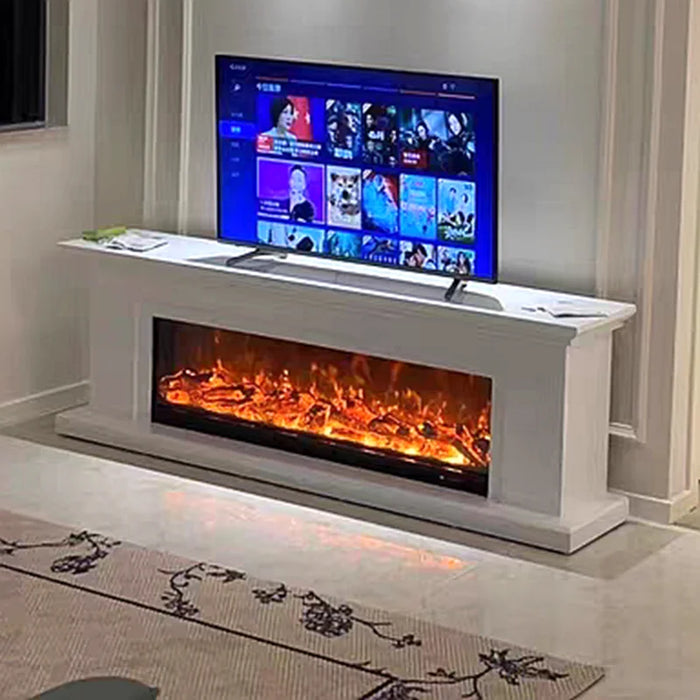 New Fireplace TV Table Luxury Table Simulate Flames Modern Living Room Furniture