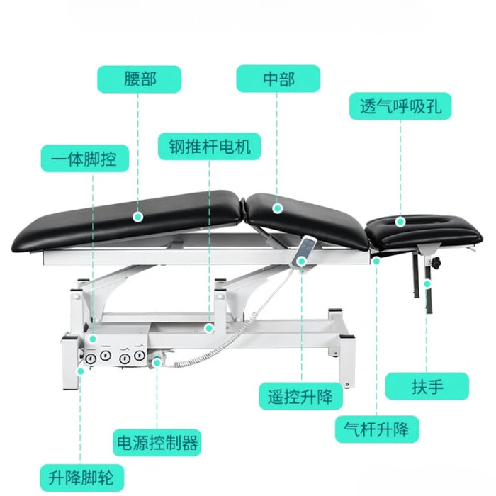 Physiotherapy Therapy Massage Beds Folding Beauty Electric Adjust Massage Beds Medical Lettino Estetista Salon Furniture QF50MB