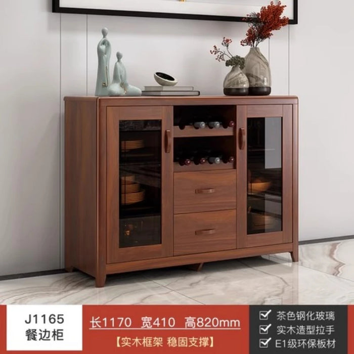 Glass Living Room Sideboards Luxury Wood Display Kitchen Coffee Modern Sideboards Hotel Armario De Cocina Home Furniture MR50S