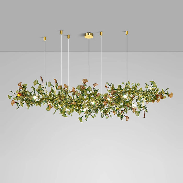 Modern Gingko Chandelier Custom Lights Luxury Glass Chandelier Suitable For Dining Room Living Room Villa Home Decor Gloss