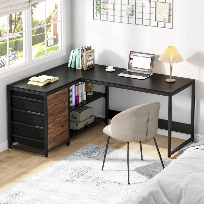 Tribesigns Modern L-Shaped Computer Desk Corner PC Latop Table Study Office Workstation