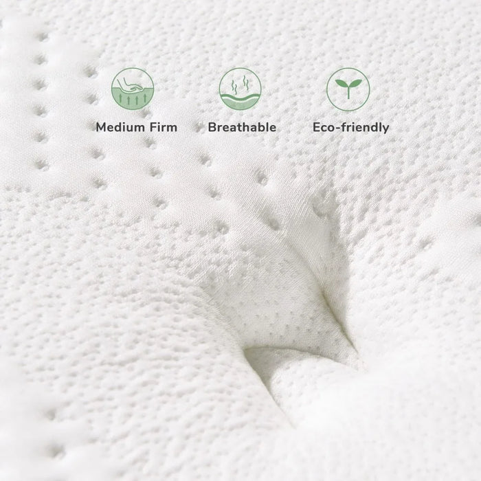 King Mattress, 12 Inch Hybrid Pillow Top King Size Mattress in a Box with Gel Memory Foam & Individually