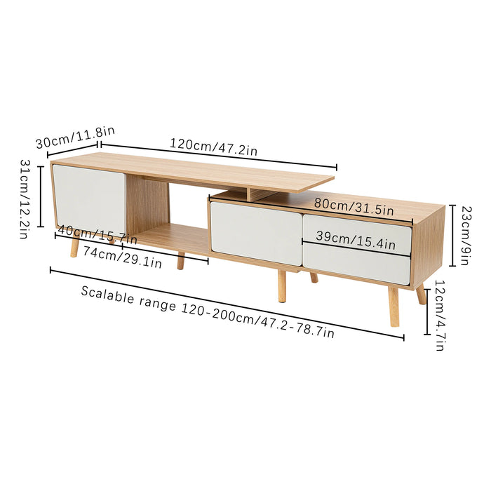 Adjustable TV Stand,Heavy Duty TV Armoire Entertainment Unit Media Console Stand Living Room Furniture