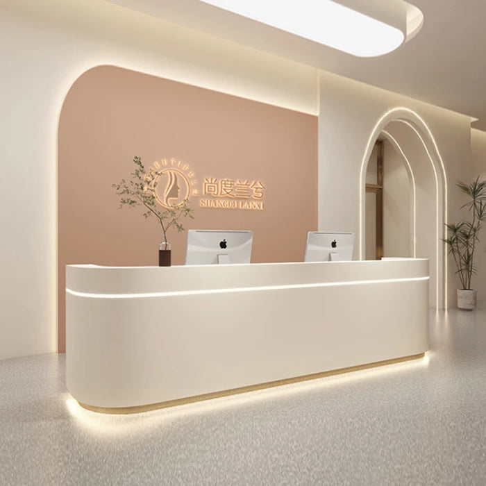 Beauty Conference Reception Desk Information Grocery Checkout Cashier Counter Information Standing Comptoir Magasin Furniture