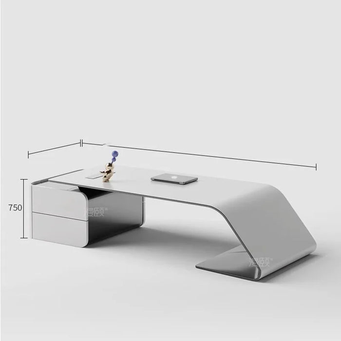 Study Writing White Desk Organizers Executive Modern Work Lap Desk Setup Shelf Home Office Biurka Komputerowe Nordic Furniture