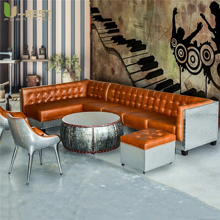 Industrial Retro Aviato Sofa Living Room Furniture Leather  Sofas Set Chair Personalization Pub Club Studio Kanepe Combination