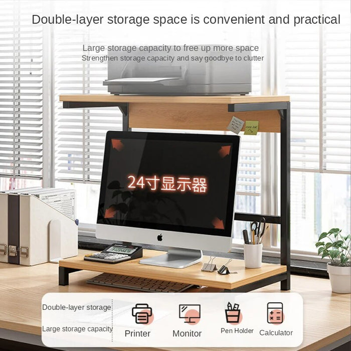 Desktop Storage Rack Computer Printer Desk Stand Shelf Table Desktop Furniture Organizer Support Holder Office Gamer Bookshelf