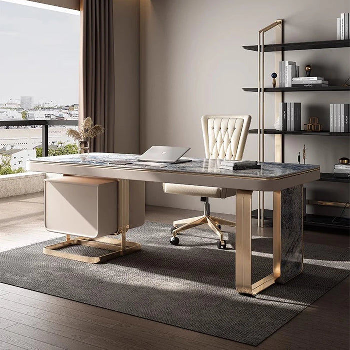 Drawers Executive Office Desks Computer Metal Conference Desktop Workstation Modern Console Tavolo Da Lavoro Luxury Furniture