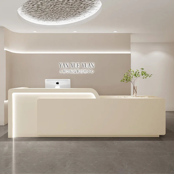 Reception Counter Desk Parental Advisory Luxury Front Desk Reception Cafe Counter Information Mesa De Escritorio Furniture