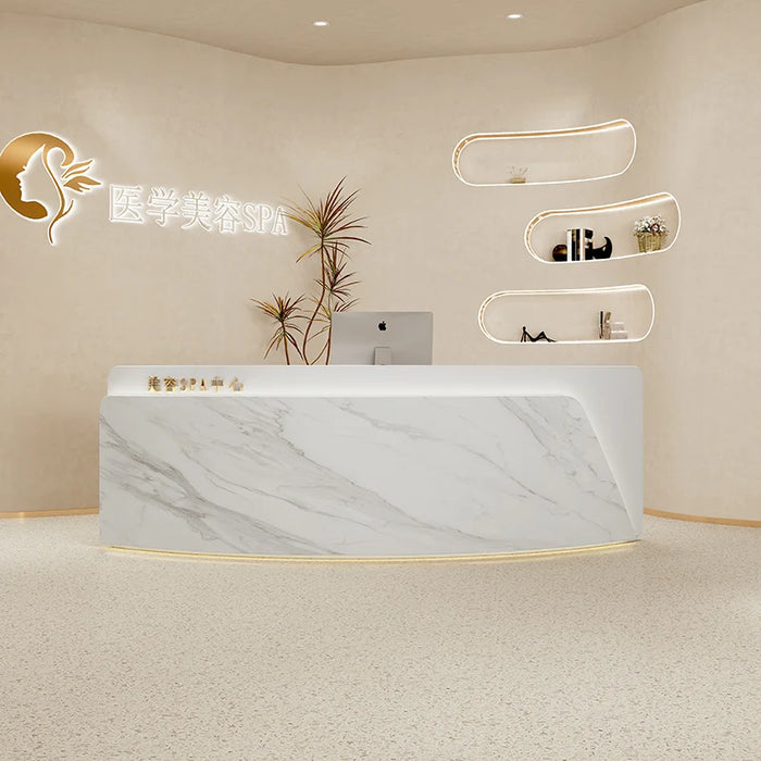Podium Stand Church Front Desk Reception Counter Office Desk Luxury Cafe Counter Checkout Theke Rezeption Beauty Salon Furniture