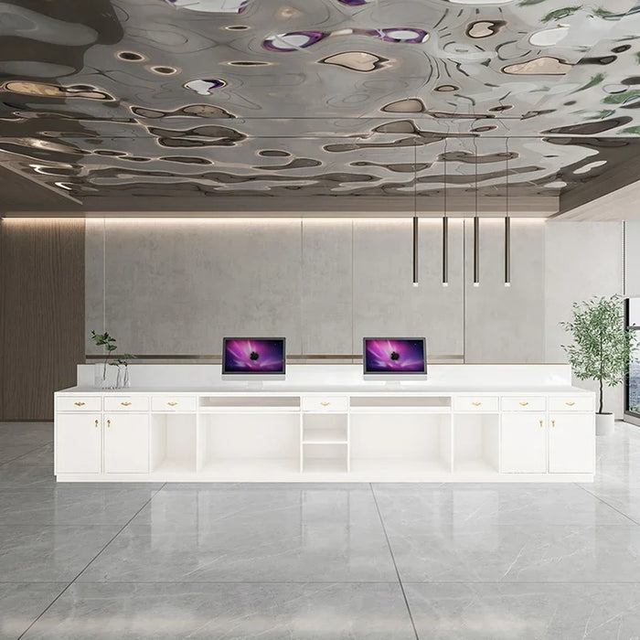 Modern Salon Beauty Reception Desk Shop Stand Bar Counter Reception Desk Conference Information Luxury Recepcja Store Furniture