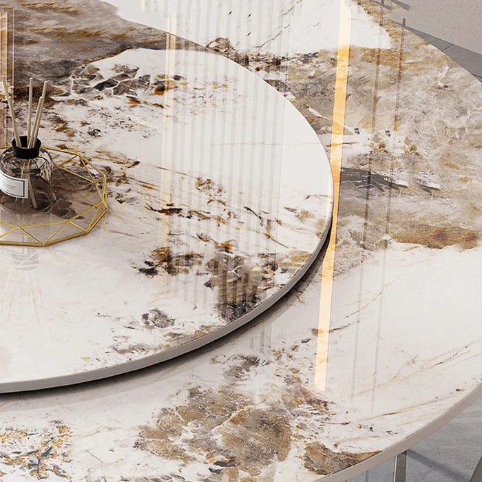 Round Replica Dining Table Restaurant Mobile Rustic Modern Makeup Nordic Dining Table Luxury Mesa De Jantar Hotel Furniture HDH