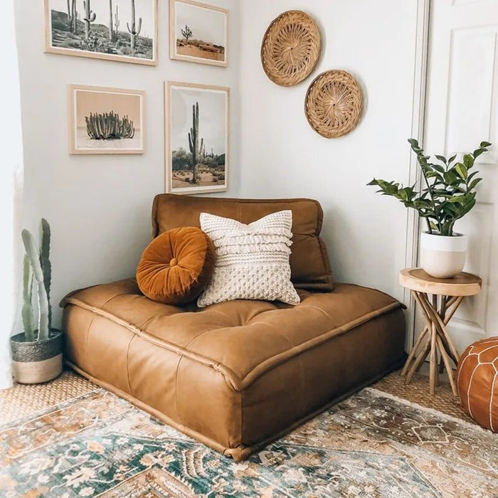 MOMO Beancurd Block Italian Cloth Sofa Single Double Small Apartment Living Room Combination Square Sofa Tatami Nordic