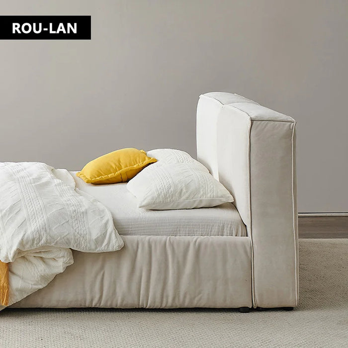 Modern Minimalist Soft Bed Leather Bed High-end Modern Leather Master Bedroom Light Luxury Double Bed