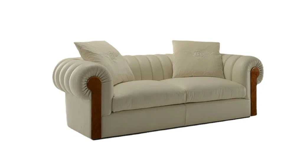 Light luxury sofa living room leather Italian sofa