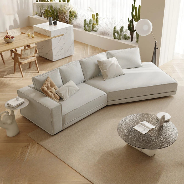 Light luxury and minimalist modern small unit fabric sofa in the living room