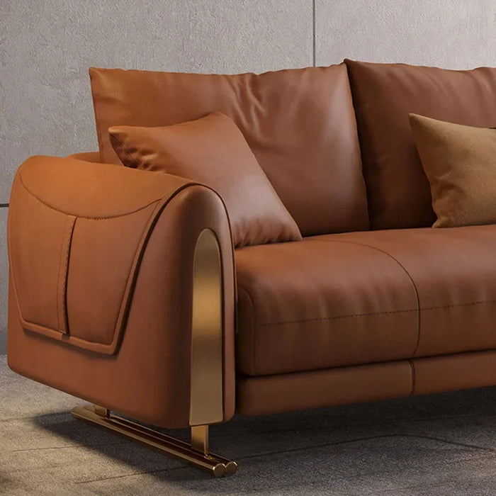 Italian Minimalist Sofa Metal Leg Adults Comfortable Back Rest Floor Armsofa Longue Living Room Soft Canape Salon Home Furniture