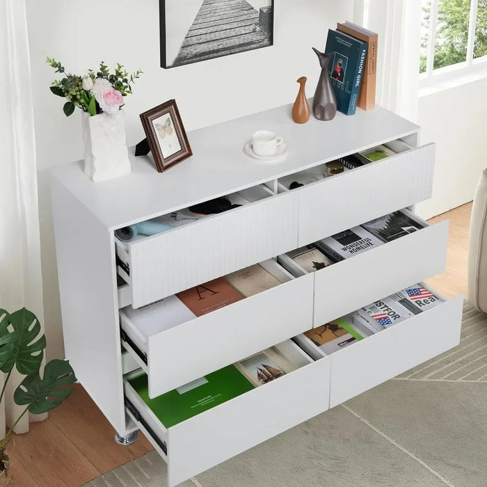 Chest of Drawers in the Bedroom Furniture TV Stand Wide White Drawers for Living Room Makeup Table Dresser Hallway Entryway Desk