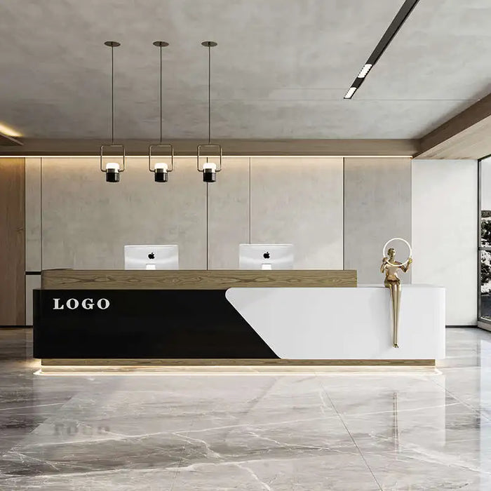 Salon Reception Desk Shop Counter Restaurant Computer Service Desk Vanity Coffee Beauty Table Basse Pour Salon Wood Furniture