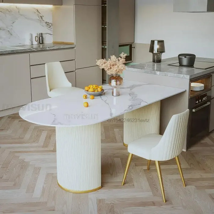 Luxury Italian Dining Table Kitchen Console Center Dinner Table End Restaurant Office Muebles De Cocina Garden Furniture Sets GM