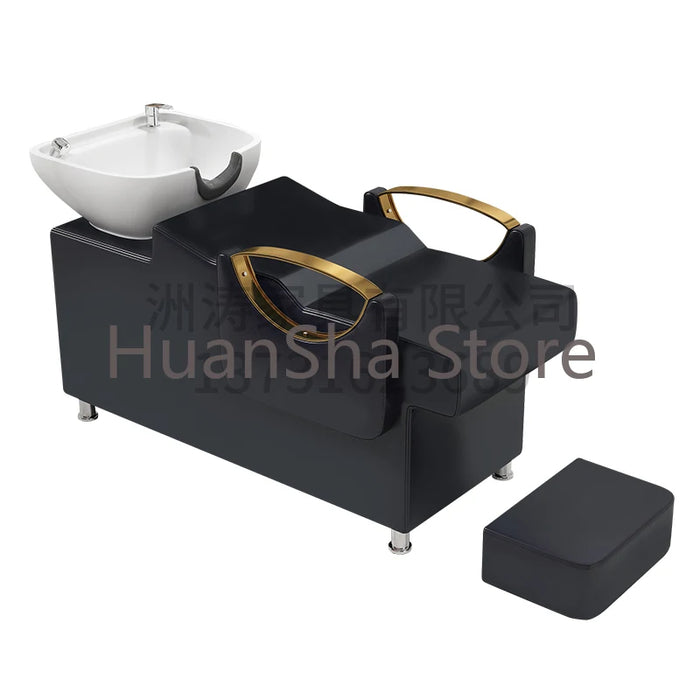 Luxury Beauty Salon Chair Head Spa Professional Washing Machine Shampoo Bed Stylist Barber Lavacabezas Salon Equipment LJ50SC
