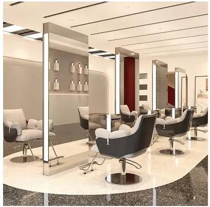 Hairdressing shop mirror desk hair salon special single and double side floor-to-ceiling mirror barbershop mirror with light hot