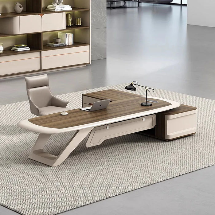 Boss Executive Office Desk Modern Luxury Reception Standing Table Reception Mesa Escritorio Con Cajones Office Furniture DWH