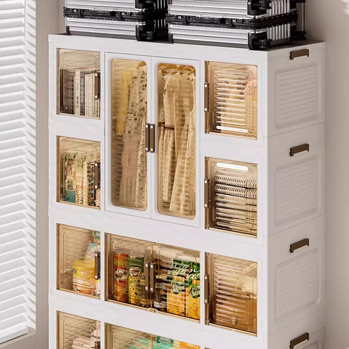 Simple Room Clothing Rack Wardrobes Foldable Modern Display Plastic Cabinets Living Room Mobile Guarda Roupa Furniture Bedroom