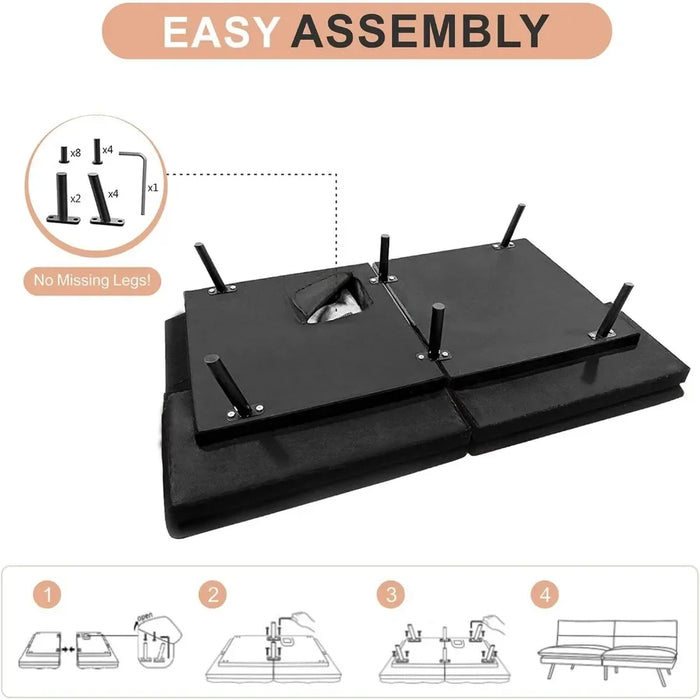 Sofa bed, memory foam futon, convertible, easy to assemble, sofa bed sofa