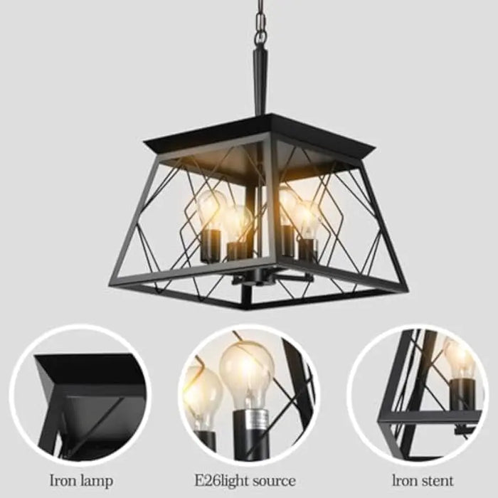 Light Farmhouse Chandeliers for Dining Room(No Bulbs)