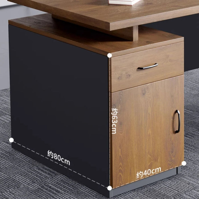 Modern Wooden Office Desk Executive Workstation Aesthetic Luxury Standing Office Desk Computer Boss Escritorios Furniture SR50OD
