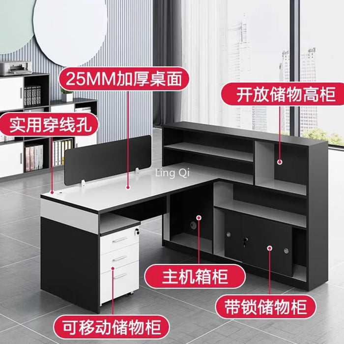Minimalist Reception Office Desk Accessories Storage Unique Unusual Computer Desks Reading Storage Mesa Escritorio Furniture