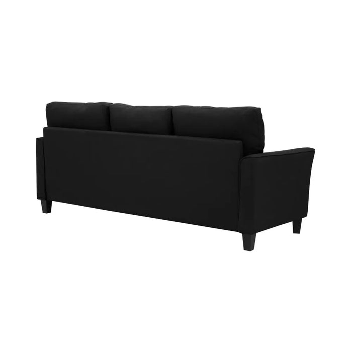 Mainstays Auden 3 Seat Classic Modern Sofa, Black Minimalist Sofa, Living Room Furniture, Sofa Bed