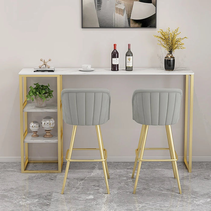 Nordic Luxury Bar Table Dining Chairs Rock Long Strip Living Room Lounge Chairs for Kitchen 4 Chair Sets 스툴 의자 Home Furniture